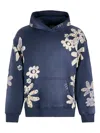 Alchemist Floral-pattern Embellished Hoodie In Blue