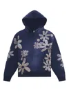 Alchemist Floral-print Hoodie In Blue