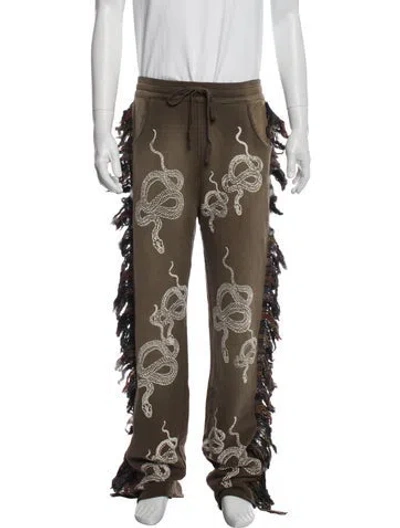 Pre-owned Alchemist Graphic Print Lounge Bottoms In Green