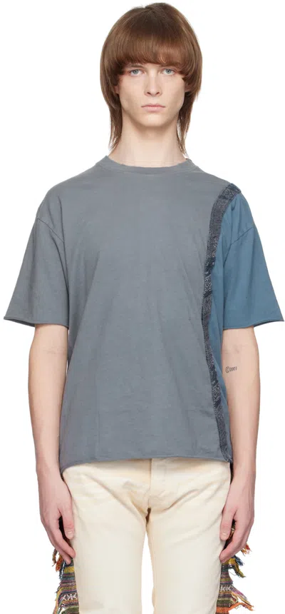 Alchemist Grey Paneled T-shirt In Moonstone
