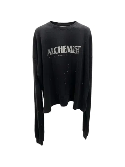 Alchemist Logo-print Thermal T-shirt In Black
