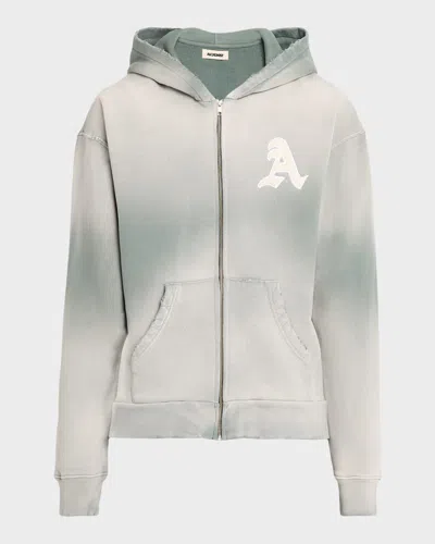 Alchemist Men & Apos;s Cotton Monogram Full-zip Hoodie In Gray