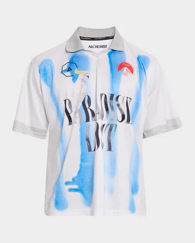 Alchemist Men & Apos;s Paradise Lost Graphic-print Polo Shirt In Multi