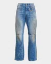 Alchemist Men's Studio Distressed Crystal-embellished Jeans In Blue