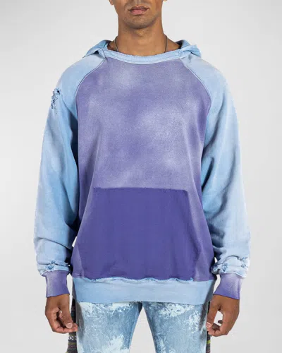 Alchemist Men's Throwback Faded Colorblock Hoodie In Blue