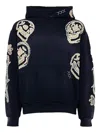 Alchemist Stadium Skulled "black" Hoodie In Blue