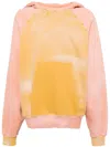 Alchemist Throwback Distress-detail Hoodie In Yellow