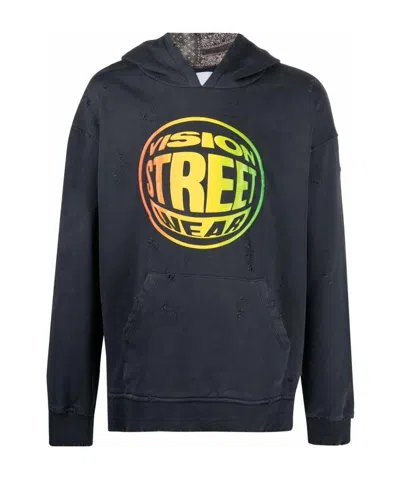 Alchemist Tie-dyed Hooded Sweater In Black
