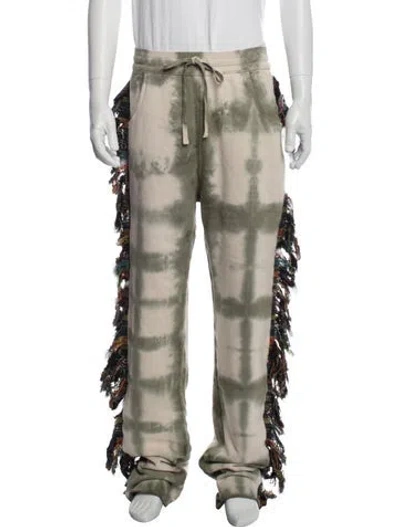 Pre-owned Alchemist Tie-dye Print Lounge Bottoms In Green