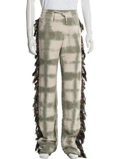 Pre-owned Alchemist Tie-dye Print Pajama Bottoms W/ Tags In Green/neutrals