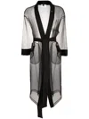 Alchemy Belted Sheer Mesh Jacket In Black