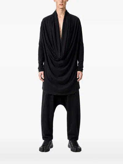 Alchemy Draped Hooded Hoodie In 블랙