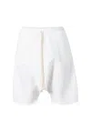 Alchemy Drop-crotch Drawstring Shorts In White