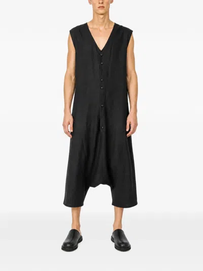 Alchemy Drop-crotch Sleeveless Jumpsuit In Black