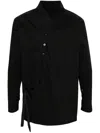 Alchemy Tie-strap Cotton Shirt In Black