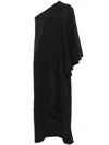 Alchemy X Lia Aram Asymmetric Maxi Dress In Black