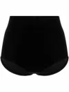 Alchemy X Lia Aram High-waisted Velvet Briefs In Black
