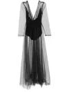 Alchemy X Lia Aram Mesh Maxi Dress In Black