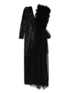 Alchemy X Lia Aram Ruffle-detail Gown In Black
