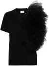 Alchemy X Lia Aram Ruffled T-shirt In 黑色