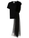 Alchemy X Lia Aram Ruffled T-shirt In Black