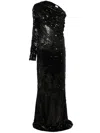 Alchemy X Lia Aram Sequinned Maxi Dress In Black
