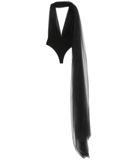 Alchemy X Lia Aram Tulle Bodysuit In Black