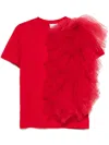 Alchemy X Lia Aram Tulle-insert T-shirt In Red