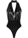 Alchemy X Lia Aram V-neck Bodysuit In Black