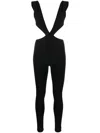 Alchemy X Lia Aram V-neck Cut-out Jumpsuit In Black