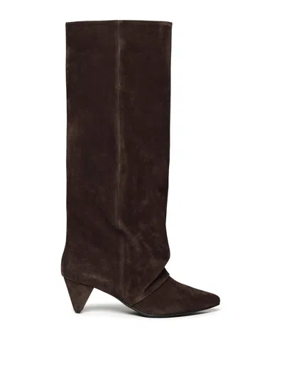 Alchimia Suede High Boot In Brown