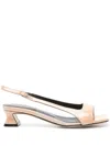 Alchimia Di Ballin 35mm Patent Sandals In Neutrals