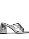 Alchimia Di Ballin 75mm Leather Mules In Silver