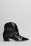 Alchimia High Heels Ankle Boots In Black Leather In Black