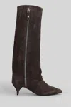 Alchimia High Heels Boots In Brown Suede In Brown