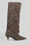 Alchimia High Heels Boots In Animalier Suede In Animal Print