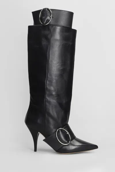 Alchimia High Heels Boots In Black Leather