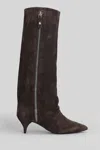 Alchimia High Heels Boots In Brown Suede In Brown