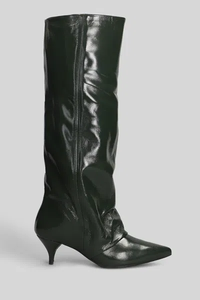 Alchimia High Heels Boots In Green Leather