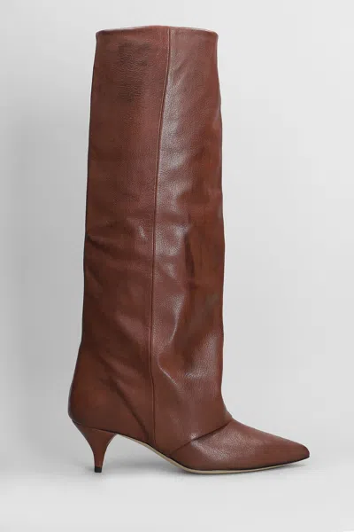 ALCHIMIA HIGH HEELS BOOTS IN LEATHER COLOR LEATHER