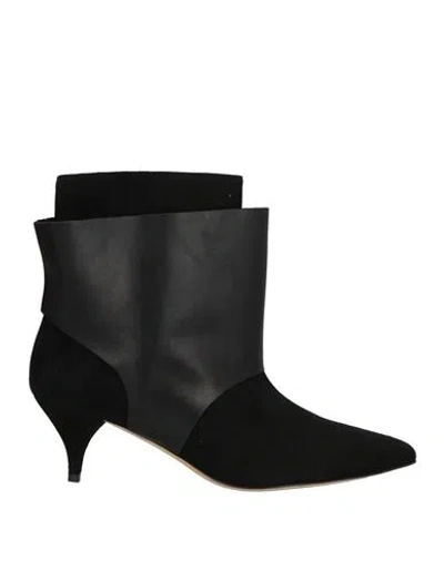 Alchimia Napoli Woman Ankle Boots Black Size 8 Calfskin
