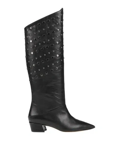 Alchimia Napoli Woman Boot Black Size 7 Leather