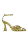 Alchimia Napoli Woman Pumps Acid Green Size 7 Textile Fibers