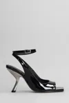Alchimia Sandals In Black Patent Leather In Black