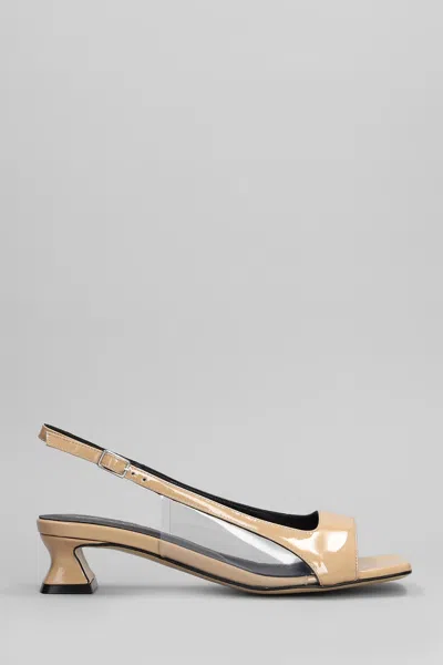 Alchimia Sandals In Beige Patent Leather