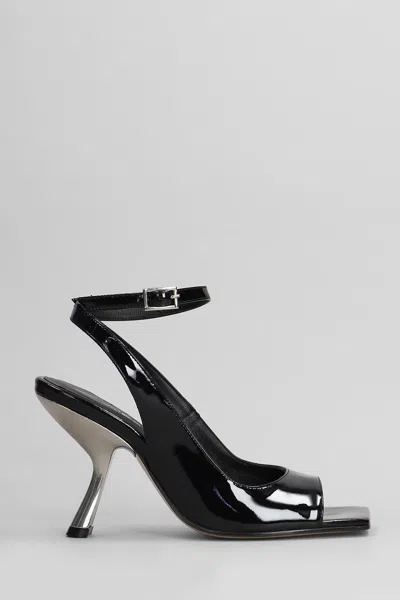 Alchimia Sandals In Black Patent Leather