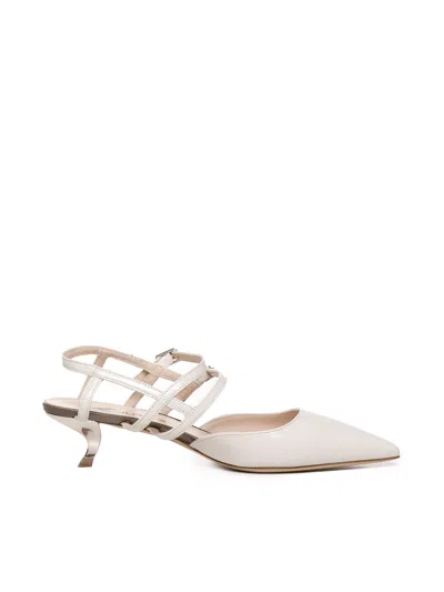 Alchimia Shoes With Toes And Straps In White, Brown