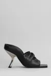 Alchimia Slipper-mule In Black Leather In Black
