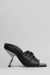Alchimia Slipper-mule In Black Leather In Black