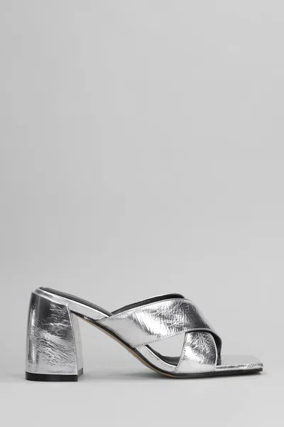 Alchimia Slipper-mule In Silver Leather